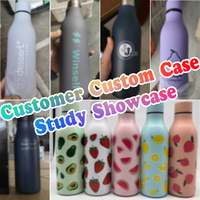 Botol Air 500ml Custom, Cangkir Terisolasi untuk Luar Ruangan, Botol Olahraga Mulut Kecil 17oz, Flask Vakum Bentuk Cola, Mug Termo