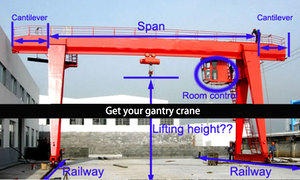 Grue à portique à poutre simple montée sur rail pour usage intensif en extérieur, 5 tonnes, 10 tonnes, 20 tonnes - Product Image 5