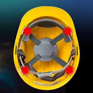 หมวกนิรภัยสำหรับไซต์งานก่อสร้างหมวกกันน็อคนิรภัย ABS หมวกกันน็อคระบายอากาศได้พิมพ์ลายฟรี - Product Image 6