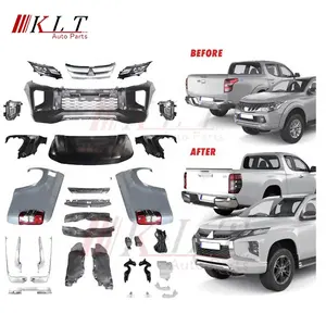 KLT pare-chocs de voiture de haute qualité modèle OEM kit de carrosserie de lifting pour Mitsubishi Triton L200 2015 mise à niveau vers 2021