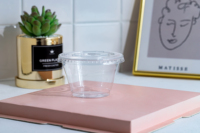7oz smoothie crème glacée tasse en plastique de qualité supérieure conception conteneur de crème glacée