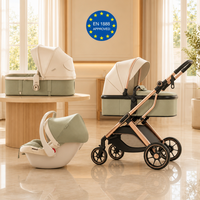 Nouveauté Weilebao, poussette bébé 3 en 1 en alliage d'aluminium, siège auto, landau pliable, poussette légère de voyage pour enfants de 0 à 3 ans