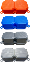 Pontons flottants modulaires doubles en HDPE Hisea 1000x500x400mm avec capacité de charge de 350kg/m pour marinas et plateformes de jet ski