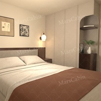 Maison préfabriquée modulaire de 70 m² avec 2 chambres, salon, cuisine et salle de bain, habitation moderne à un étage personnalisable