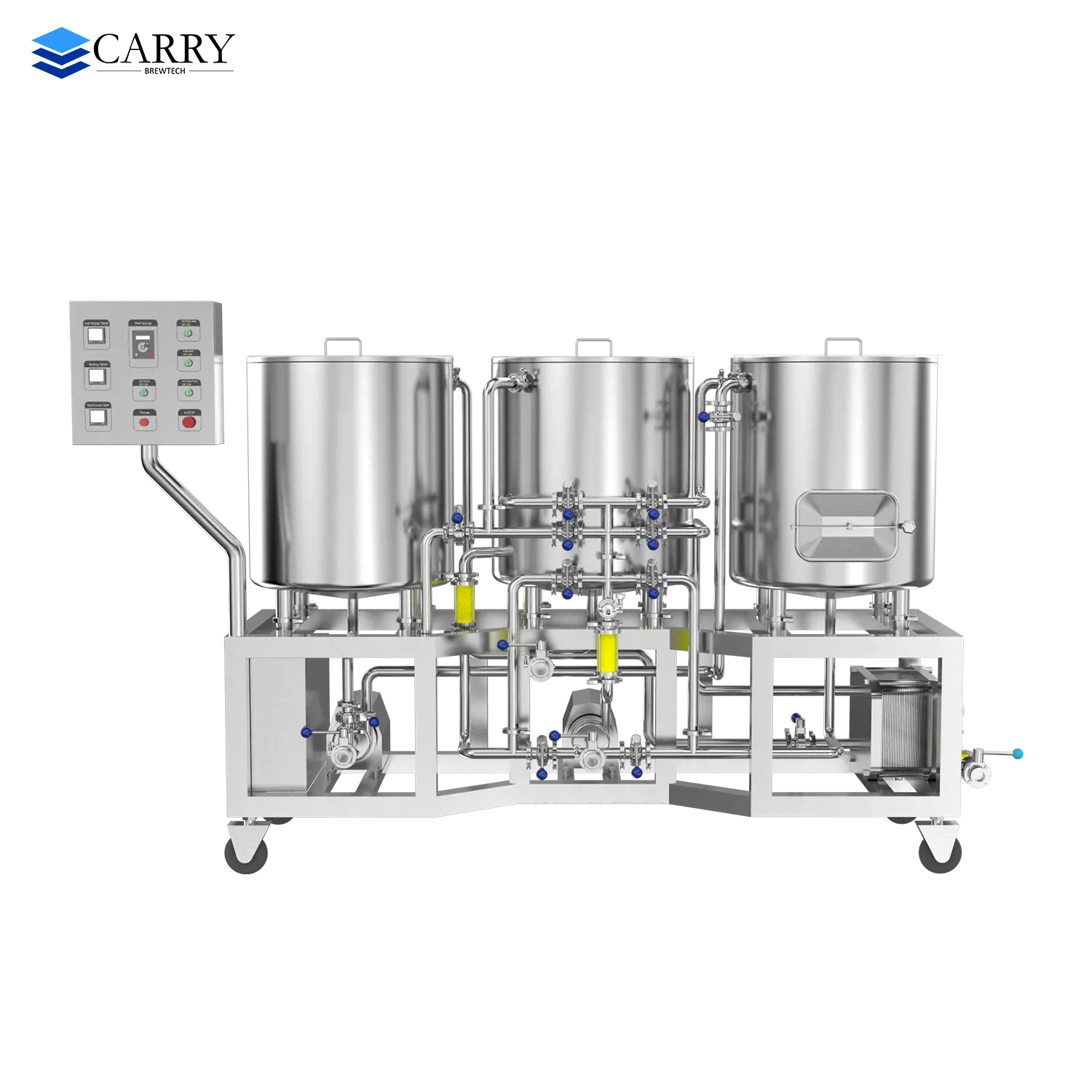 100l 200l 300l 500l elektrikli ısıtma üç gemi Brewhouse Mash Tun demlemek su ısıtıcısı jakuzi tankı bira bira Pot