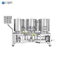 Brasserie à trois cuves à chauffage électrique de 100l, 200l, 300l, 500l, cuve de brassage, bouilloire à bière, réservoir à tourbillon, pot de brassage de bière