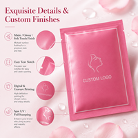 Sachets d'emballage cosmétique en plastique mat pour masques faciaux et liquides