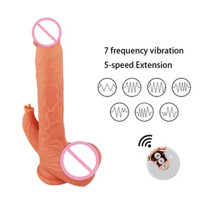 Vibrador flexível função de extensão, 7 frequências, vibração, 5 velocidades, brinquedo sexual