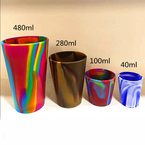 Vaso de silicona con logotipo personalizado, vaso de 16 oz, barra nocturna irrompible, vaso para cerveza, ice shot, para viaje y fiesta - Product Image 3