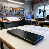 Teclado Metálico de Aluminio Azul Personalizado Directo de Fábrica - Acabado Anodizado de Alto Brillo CNC para Modelo de Carcasa Mecanizada por Fresado
