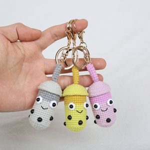 Gantungan Kunci Boba <span class=keywords><strong>Tea</strong></span> Rajutan Tangan Lucu, Mainan Cangkir Teh Susu Gelembung Benang Rajut, Boneka Kartun Kawaii, Gantungan Tas, Hadiah - Product Image 2