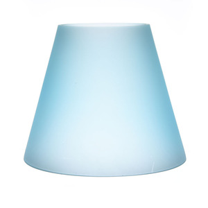 Pantalla de lámpara de campana de vidrio esmerilado de color azul soplado para difusor de iluminación - Product Image 1