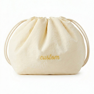Bolsa de Cosméticos Personalizada con su Logotipo, Suave y Esponjosa, Color Amarillo Mantequilla, Moderna y a la Moda, Bolsa de Maquillaje, Bolsa de Regalo Promocional - Product Image 1
