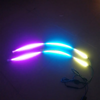 12v 30cm 45cm 60cm Coloré RVB Bande de Lumière Douce Application Mobile Bluetooth Led Feux Diurnes Led Flexible DRL Bande Lampe