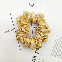 Ikat Rambut Scrunchie Kuning Lucu Custom Grosir untuk Wanita, Dekorasi Kain, Hadiah untuk Anak Perempuan, Scrunchie untuk Rambut Tebal