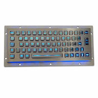 PC-808 Presisi IP65 Keyboard Baja Tahan Karat Industri Tahan Air 65 Tombol USB PS/2 untuk Terminal Mesin CNC Kios Medis