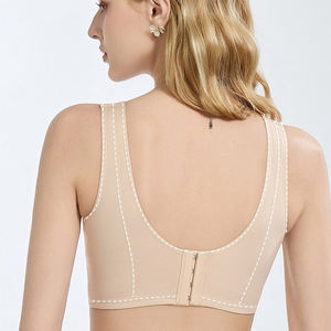 カスタムワイヤレスブラプラスサイズ女性用M-3XL幅広ストラップ高弾性レディースギャザープラスサイズシームレスラージカップジェリーブラ - Product Image 2