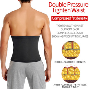 Ceinture de sudation pour hommes en polymère à effet thermique, pour le fitness et l'entraînement, sculpteur de <span class=keywords><strong>ventre</strong></span> et abdominaux, type corset pour la gym - Product Image 3