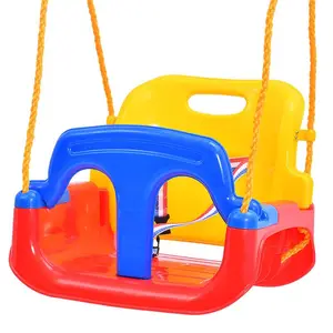High qualität 3 in 1 Swing Seat, Kids High Back Full Bucket Heavy Duty Playground Gym Secure Hanging Swing Seat Set