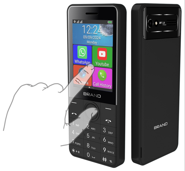 Cheap  Price 2.8 Inch Touch Screen Android Smartphone with Keypad Dual Camera MTK6737 4g bar Phone 4g Feature Phone