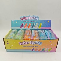Vaseline Ribbon Confetti Butter Stick Squishy, Slow Rising Decompression Squeeze, Shiny Confetti Inside Stress Relief Grosir