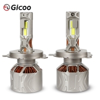 Ampoule de phare LED GICOO 240W 250000Lm H7 12V universelle H11 H4 9005 9006 blanche Canbus sans erreur 6000K Kit de phares de voiture