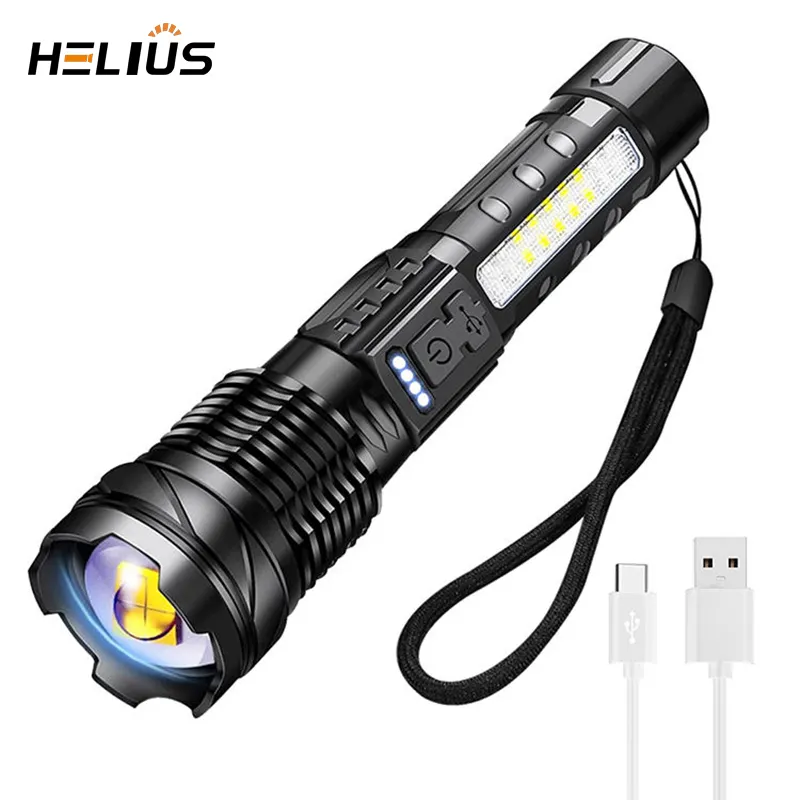 Helius Strong Light Long-Range 1200m Car Portable Work Light Outdoor Led 20000 Lumen Warning Searchlight Linterna