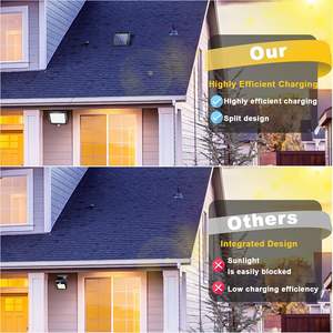 Lámpara Solar Ultra Brillante con Sensor de Movimiento para Pared, IP65 Impermeable, 6000K Luz de Día, Luz de Seguridad Separable para Porche, Patio, Terraza - Product Image 4