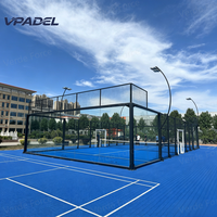 Pista de Pádel Panorámica Completa Directa de Fábrica con Estructura de Acero Anticorrosión para Club Comercial al Aire Libre
