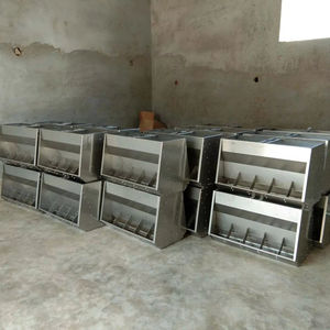 Mangeoires d'engraissement de porcs d'engraissement de porc double 10 trous SUS 304 à deux côtés - Product Image 1