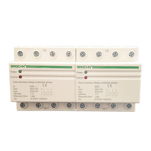 Автоматический стабилизатор напряжения 400В, трехфазный, 80А, с защитой от перенапряжения и пониженного напряжения, изготовлен из прочного поликарбоната - Product Image 6