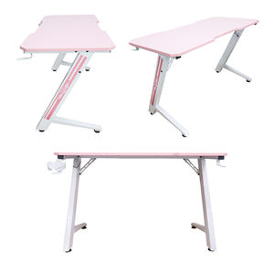 Bureau de <span class=keywords><strong>jeu</strong></span> LED RGB moderne de 100 cm extensible avec porte-gobelet, <span class=keywords><strong>classement</strong></span> supérieur, bureau d'ordinateur <span class=keywords><strong>PC</strong></span> en métal personnalisé pour l'e-sport, personnalisable en usine - Product Image 3