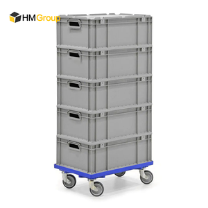 Carretilla de Acero Galvanizado Resistente de Cuatro Ruedas, Fabricada con Acero Dulce, con Bordes y Esquinas Redondeados - Product Image 4