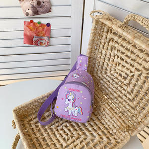 Venta caliente lindo dinosaurio de dibujos animados estampado cintura pecho bolsa para niños niñas moda impermeable monedero con cierre de cremallera - Product Image 6