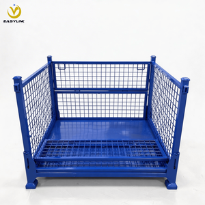 Yilian-Staal Opstapelbare Magazijnopslagkooi Staalcontainer 1T 1,5T Opvouwbare Metalen Container - Product Image 1