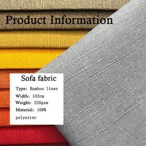 130 # Textile de maison Fibre de Bambou Joint Polyester <span class=keywords><strong>Lin</strong></span> Look Rembourrage <span class=keywords><strong>Beige</strong></span> <span class=keywords><strong>Lin</strong></span> <span class=keywords><strong>Tissu</strong></span> Pour Canapé - Product Image 2