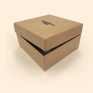 Jewelery craft board paper jewelry kraft paper lid box packaging black foil stamping logo boxes for perfume box 10ml