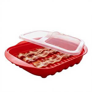 Disponible en Stock - Sartén para Bacon Apta para <span class=keywords><strong>Microondas</strong></span>, Forma Rectangular, Modelo KP - Product Image 1