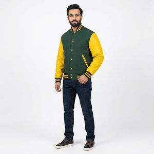 Uniformes de Béisbol Personalizados con Bordado Chenille 100% Algodón, Chaquetas Letterman de Colores, Transpirables para Invierno - Product Image 1