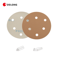 Personnalisé 6 pouces 150mm PSA pour Velcro support or disque de ponçage bois voiture oxyde d'aluminium disque de papier abrasif pour le meulage