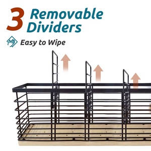 Four-grid Stainless Steel Waterproof Standing Towel <b>Storage</b> Rack <b>Kitchen</b> Towel Cage Household Towel Basket Multifunctional - Product Image 4