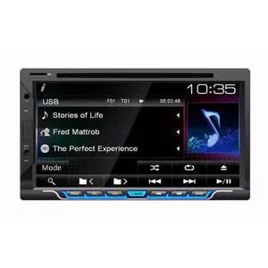 Xe DVD Player 6.2 inch màn hình cảm ứng 2DIN DVD Player đài phát thanh Video cho xe - Product Image 1