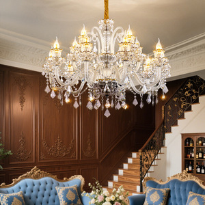 Modern European Style Crystal Chandelier Multi Head Led <b>Light</b> For Duplex Lobby Hall Home <b>Lighting</b> - Product Image 2