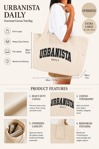 Canvas Tote <b>Bag</b> Aesthetic Cotton Reusable Oversized Shoulder Shopper <b>Bag</b> with Pockets for Women <b>Beach</b> Vacation Travel Daily - Product Image 5