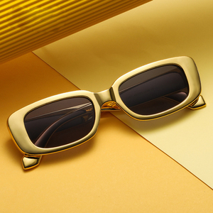 Gafas de Sol Cuadradas Pequeñas de Lujo Doradas Nuevas de 2022, Gafas de Sol Cuadradas con Recubrimiento Dorado <span class=keywords><strong>Local</strong></span> para Hombre, Gafas de Sol Cuadradas de Moda para Mujer - Product Image 1