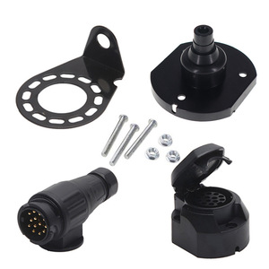 Authentic European-style 13-pin Trailer <b>Plug</b> Set ET1351 for <b>Caravan</b> RV Electrical Systems - Product Image 1