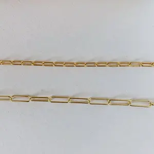 14k серебряные украшения для женщин браслет большой скрепки цепь золотая Мода 925 стерлингового серебра польский цепи браслеты-манжеты B-R0056