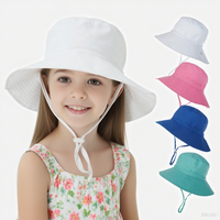 Chapeaux d'été pour bébés Logo imprimé personnalisé Chapeaux de pêcheur réversibles Nouveau pare-soleil respirant pour garçons filles Plage Randonnée Cartoon