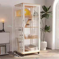 20 ans d'expérience en Chine : Conception de pointe d'usine – Villa pour chat personnalisable, système d'escalade intérieur, arbre à chat avec appartements et perchoirs en bois