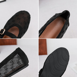Chaussures plates respirantes pour femmes, grande taille 43, style ballerine en dentelle, décontractées, à bout rond, en résille, collection été 2026 - Product Image 6
